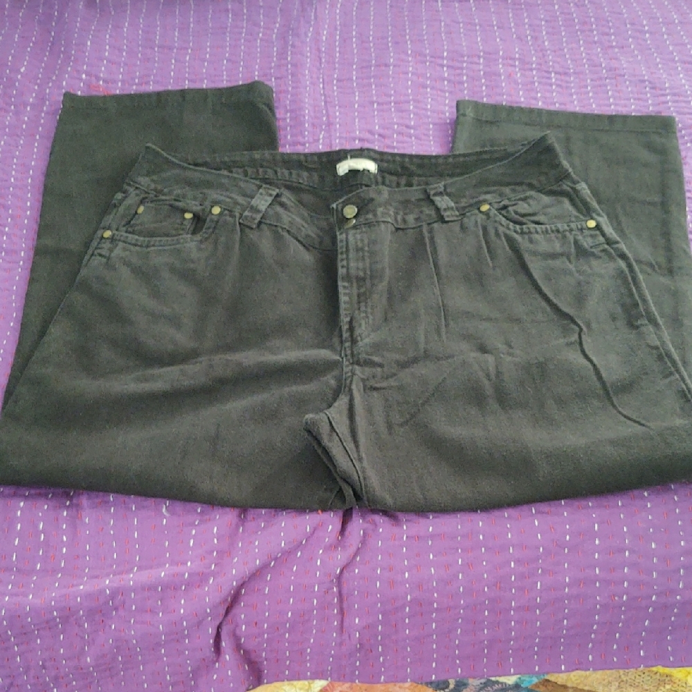 Woman Within Black Denim Jeans, Sz 20W